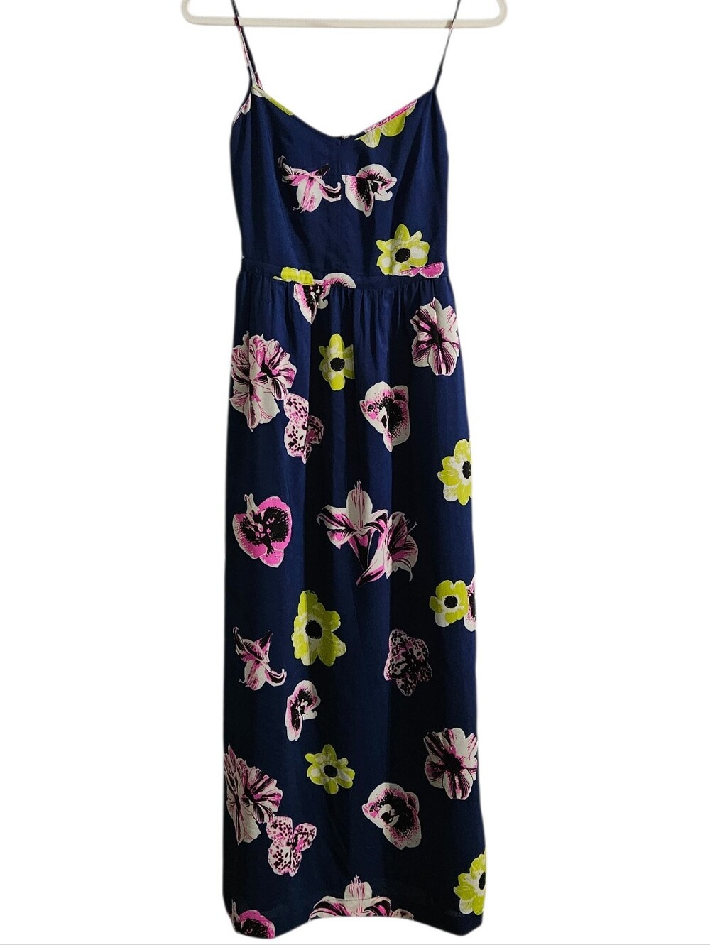 J. Crew Blue Floral Maxi Dress, Size 10